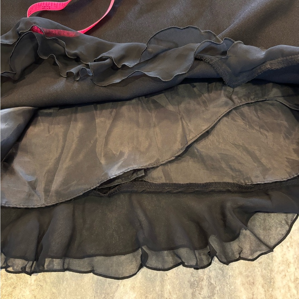 Talbots black sleeveless midi ruffle hem occasions dress. Size 6 petite.…‎ - Picture 8 of 9
